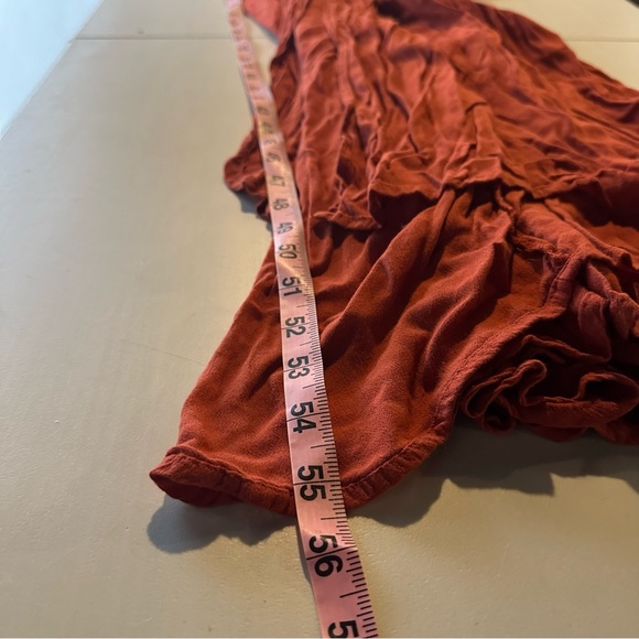 Rahi Cali Burnt Orange Floral Embroidered Wrap Maxi Dress, Medium - Picture 11 of 11